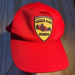 Target Monaco Grand Prix Racing Hat‎ Red F1 Embroidered Adjustable Cap OSFM